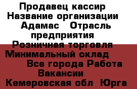 Продавец-кассир › Название организации ­ Адамас › Отрасль предприятия ­ Розничная торговля › Минимальный оклад ­ 37 000 - Все города Работа » Вакансии   . Кемеровская обл.,Юрга г.